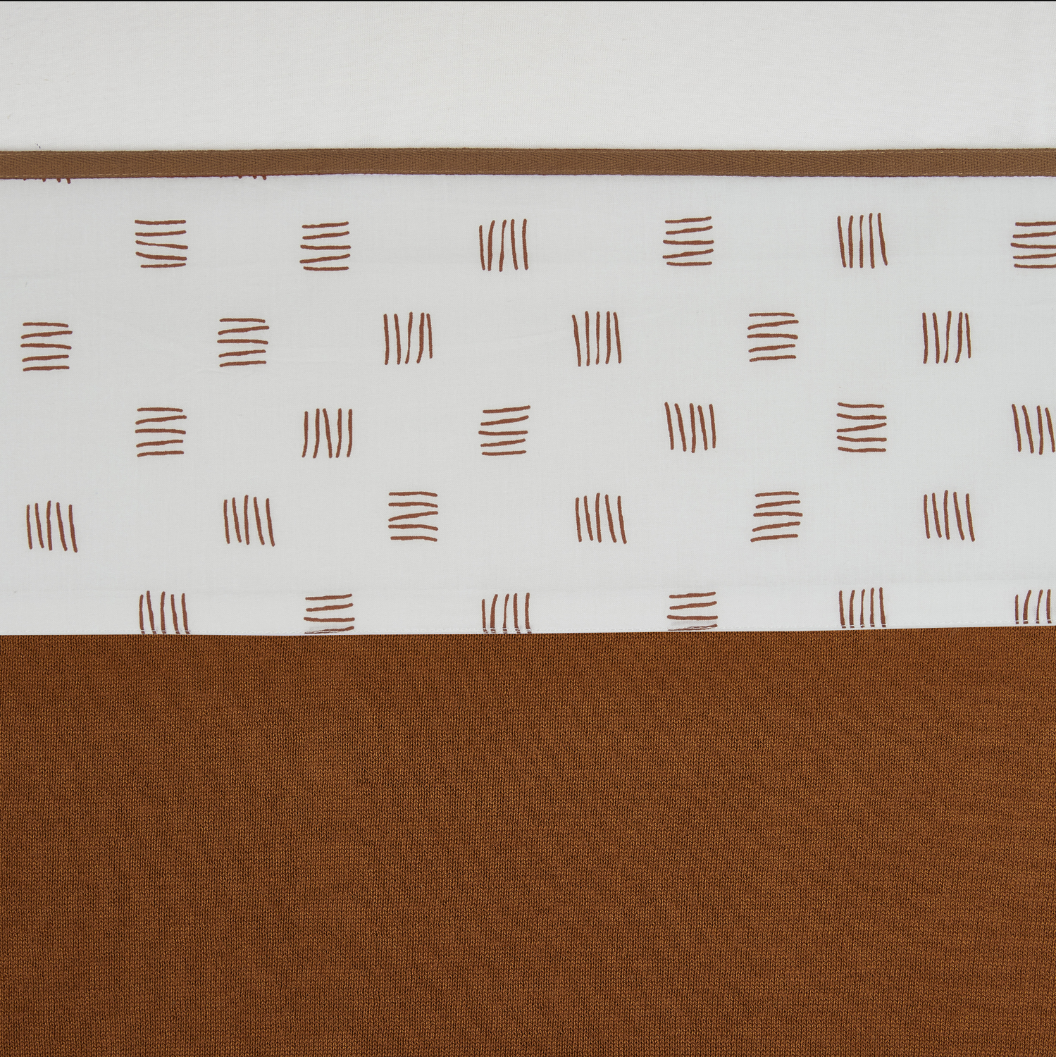Ledikant laken Block Stripe - camel - 100x150cm