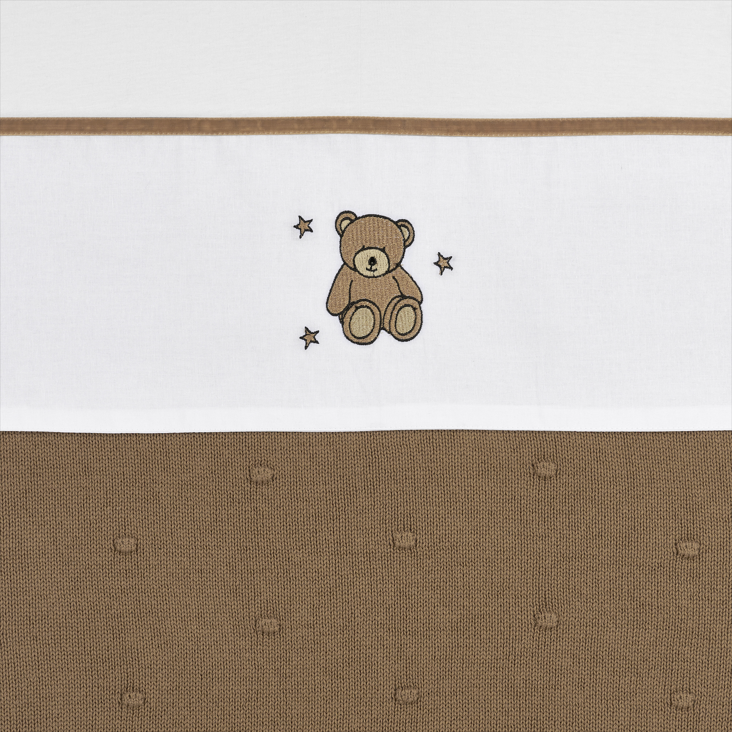 Cot Bed Sheet Teddy Bear - Toffee - 100x150cm