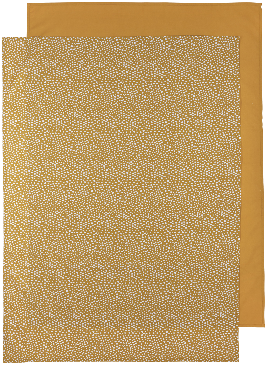 Bettlaken Wiege 2er pack Cheetah/Uni - honey gold - 75x100cm