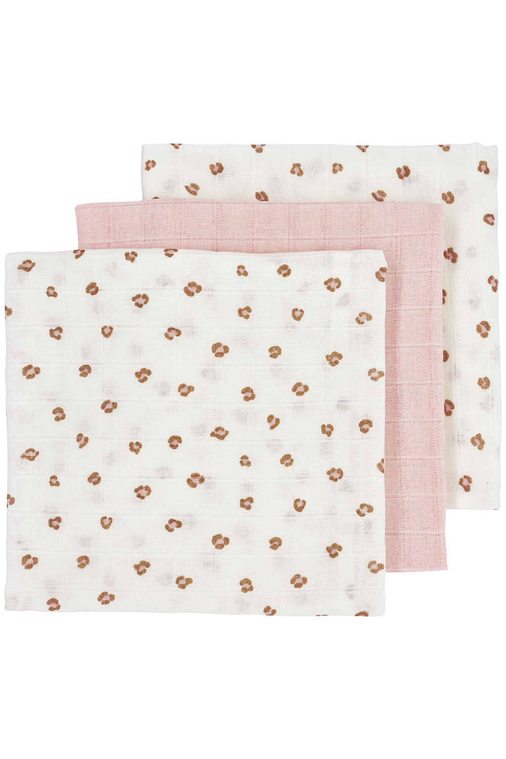 Hydrofiele Luiers 3-pack Mini Panther - Soft Pink - 70x70cm