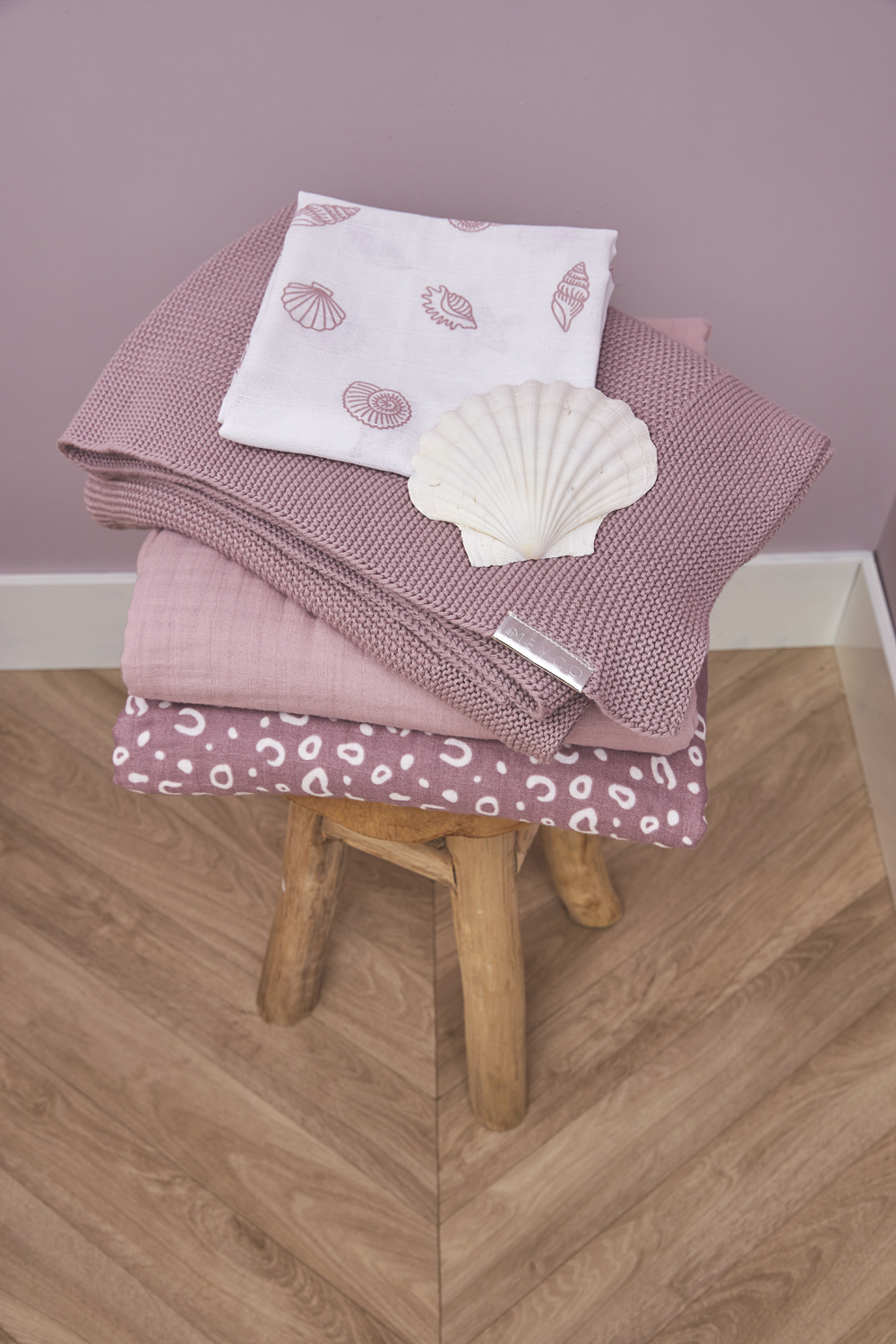 Ledikant deken biologisch Mini Relief - lilac - 100x150cm