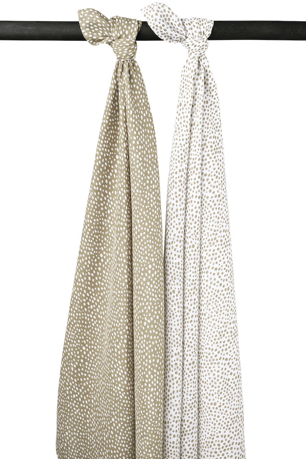 Swaddle 2-pack hydrofiel Cheetah - taupe - 120x120cm