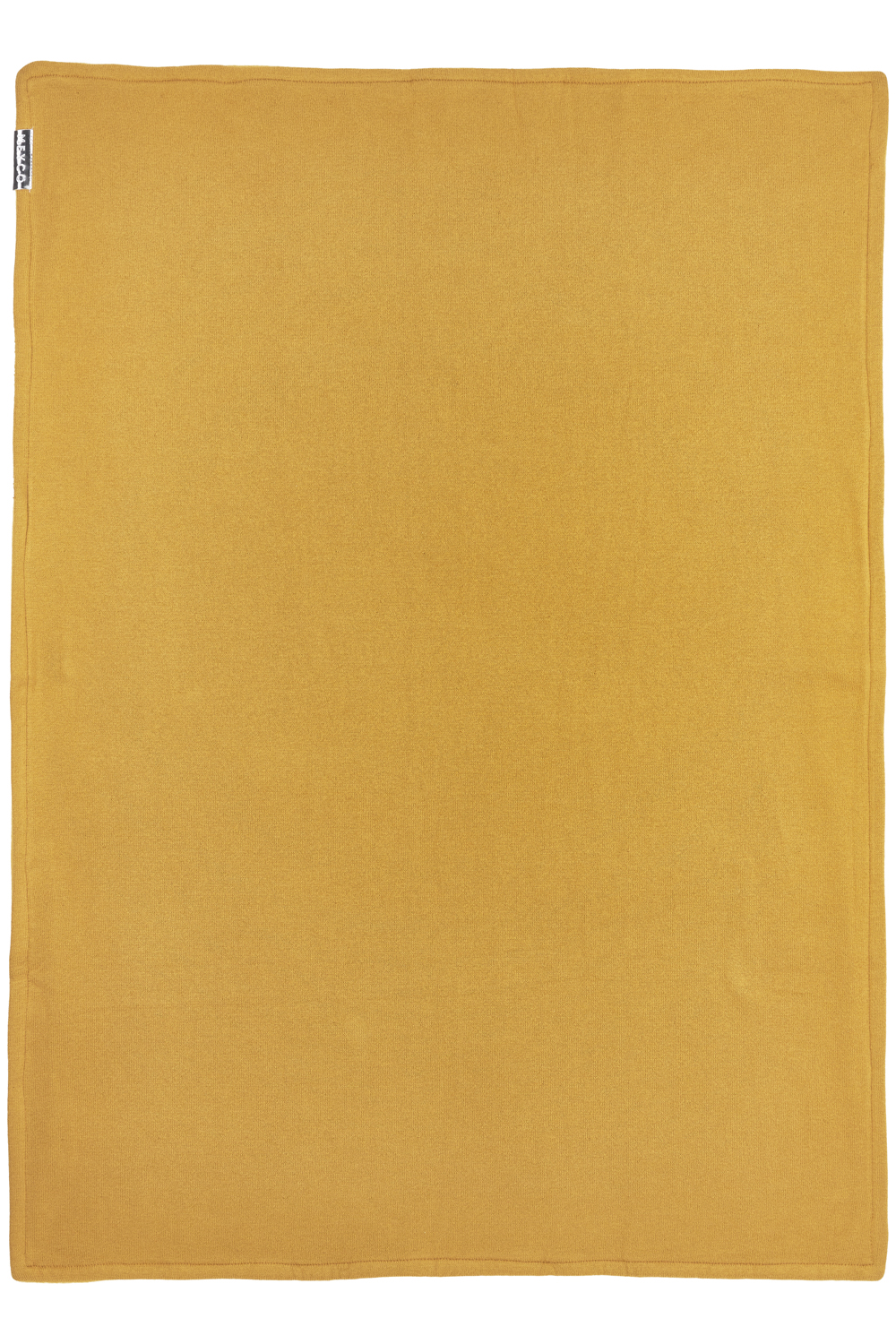 Cot bed blanket Knit Basic velvet - honey gold - 100x150cm