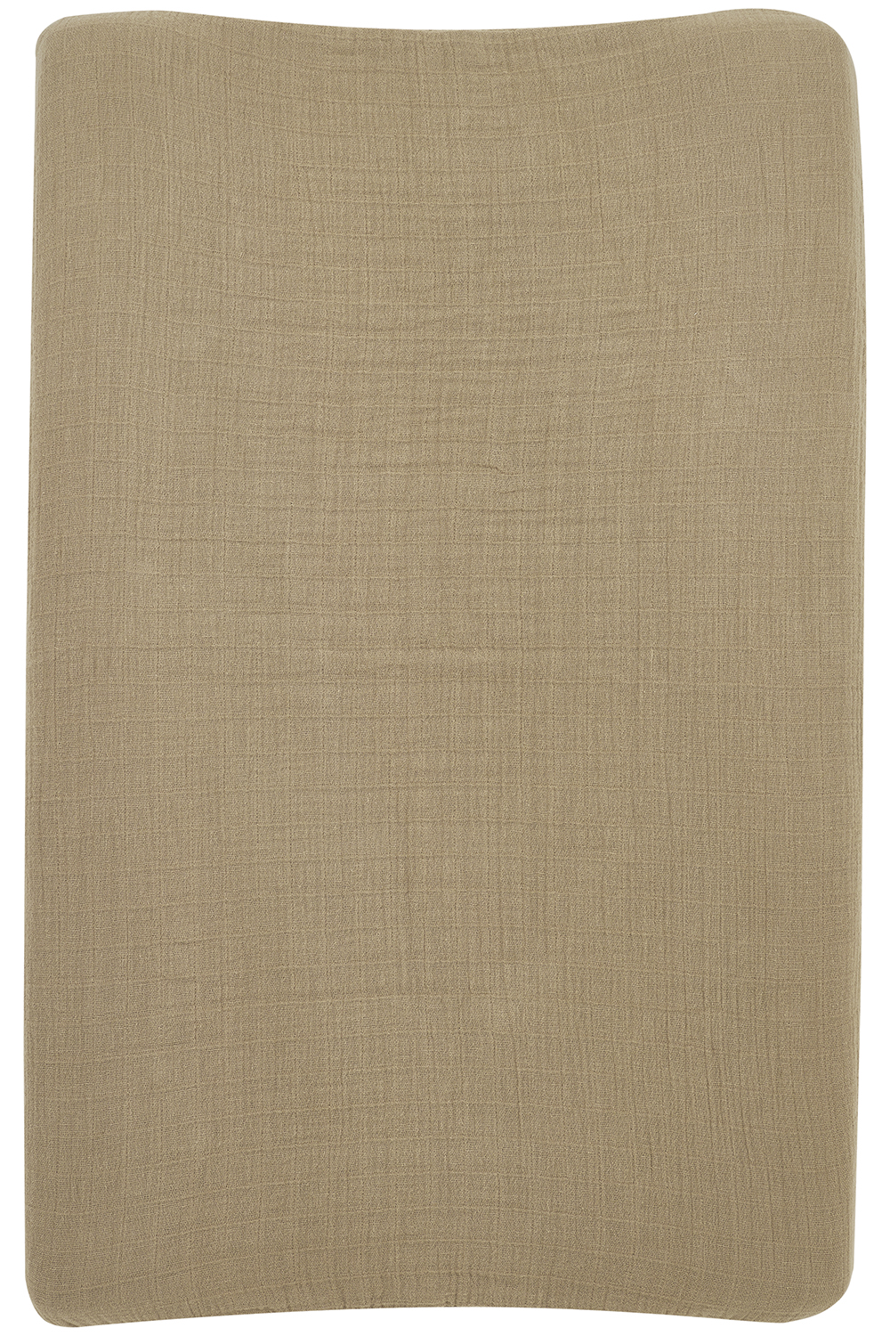 Changing mat cover pre-washed muslin Uni - taupe - 50x70cm
