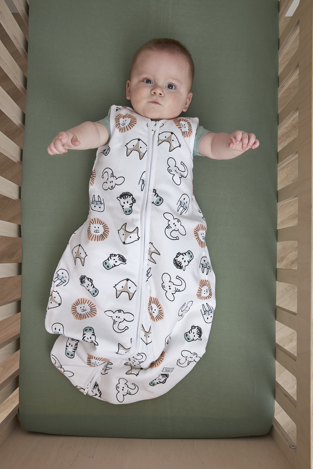 Baby slaapzak rond gevoerd Animal - multicolour - 86cm - 2.0 TOG