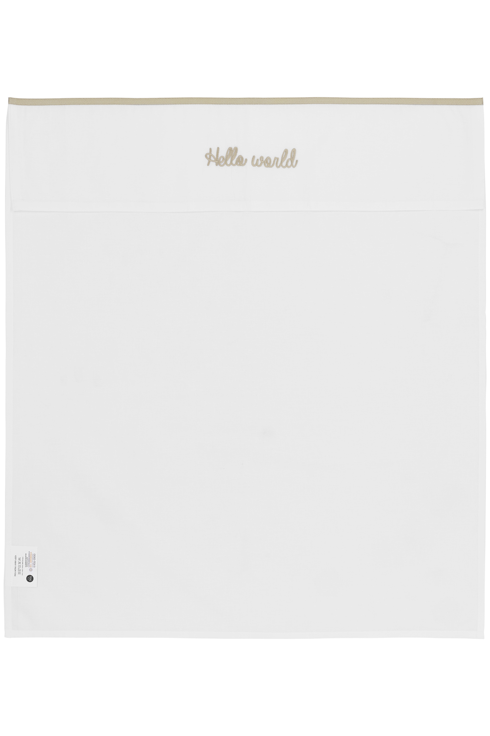 Cot bed sheet Hello World - sand - 100x150cm