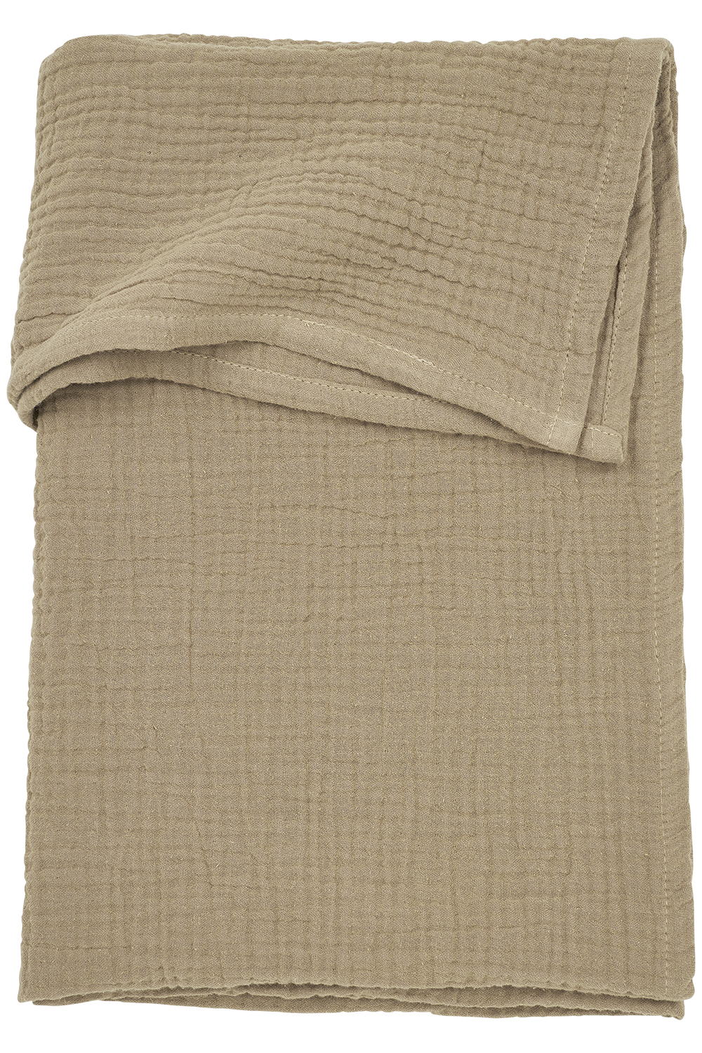 Wieglaken pre-washed hydrofiel Uni - taupe - 75x100cm - 0.3 TOG
