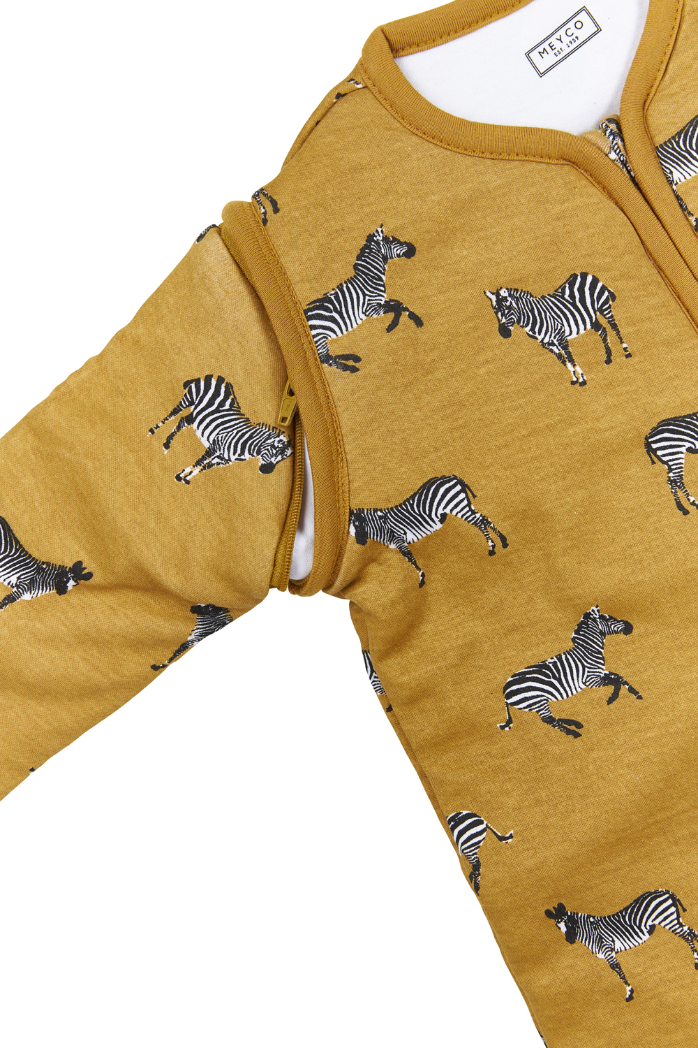 Babyschlafsack mit abnehmbaren Ärmeln Zebra Animal - honey gold - 70cm