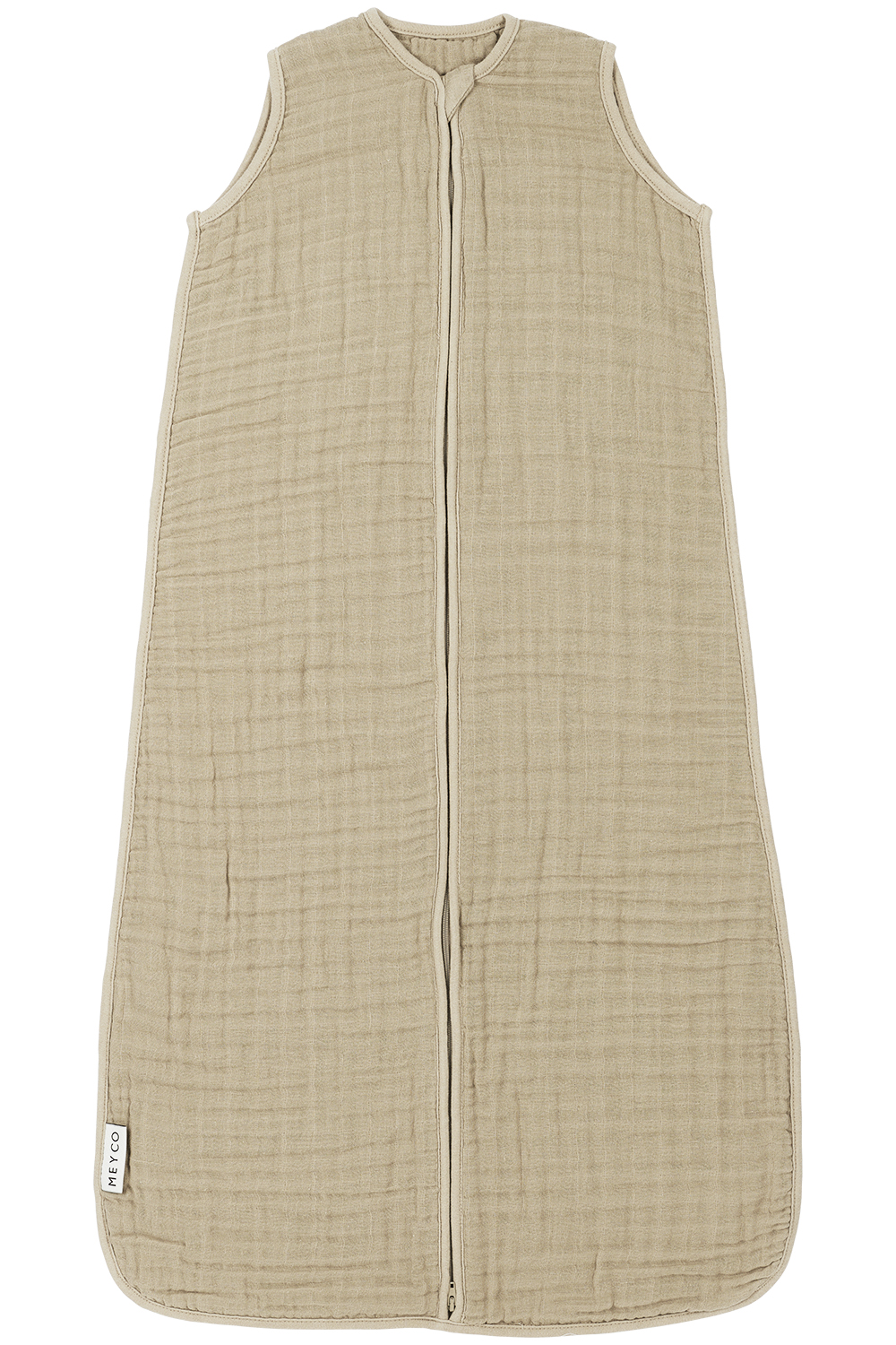 Baby zomerslaapzak pre-washed hydrofiel Uni - sand - 60cm - 0.5 TOG