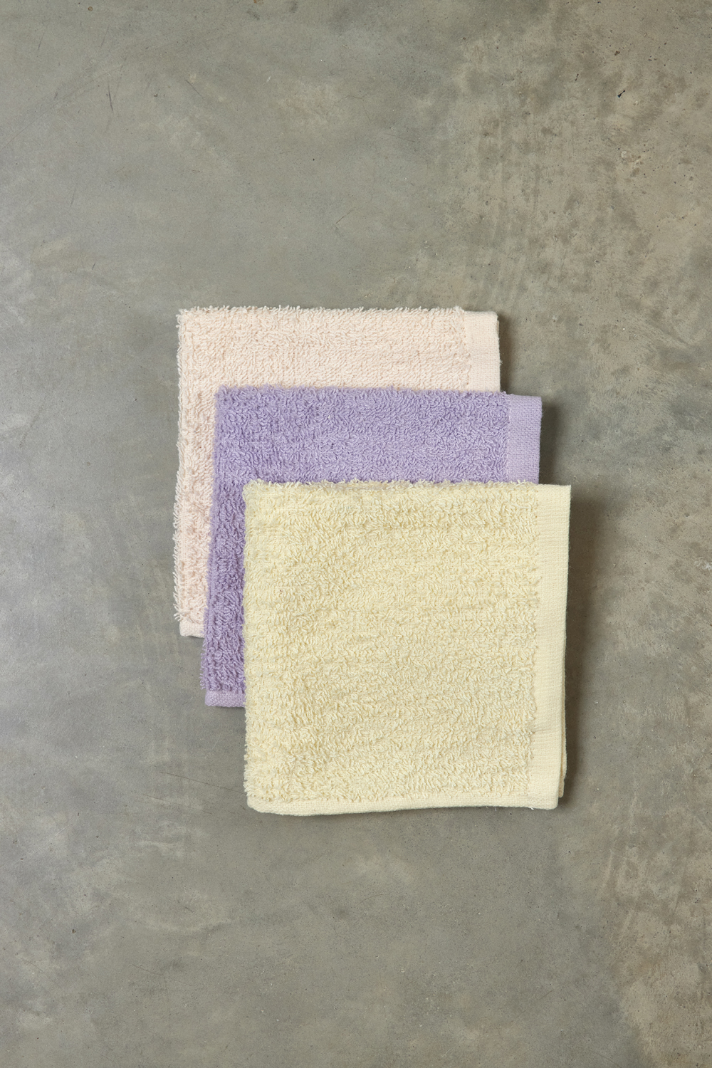 Monddoekjes 6-pack badstof Uni - soft lilac/soft yellow/soft peach - 30x30cm