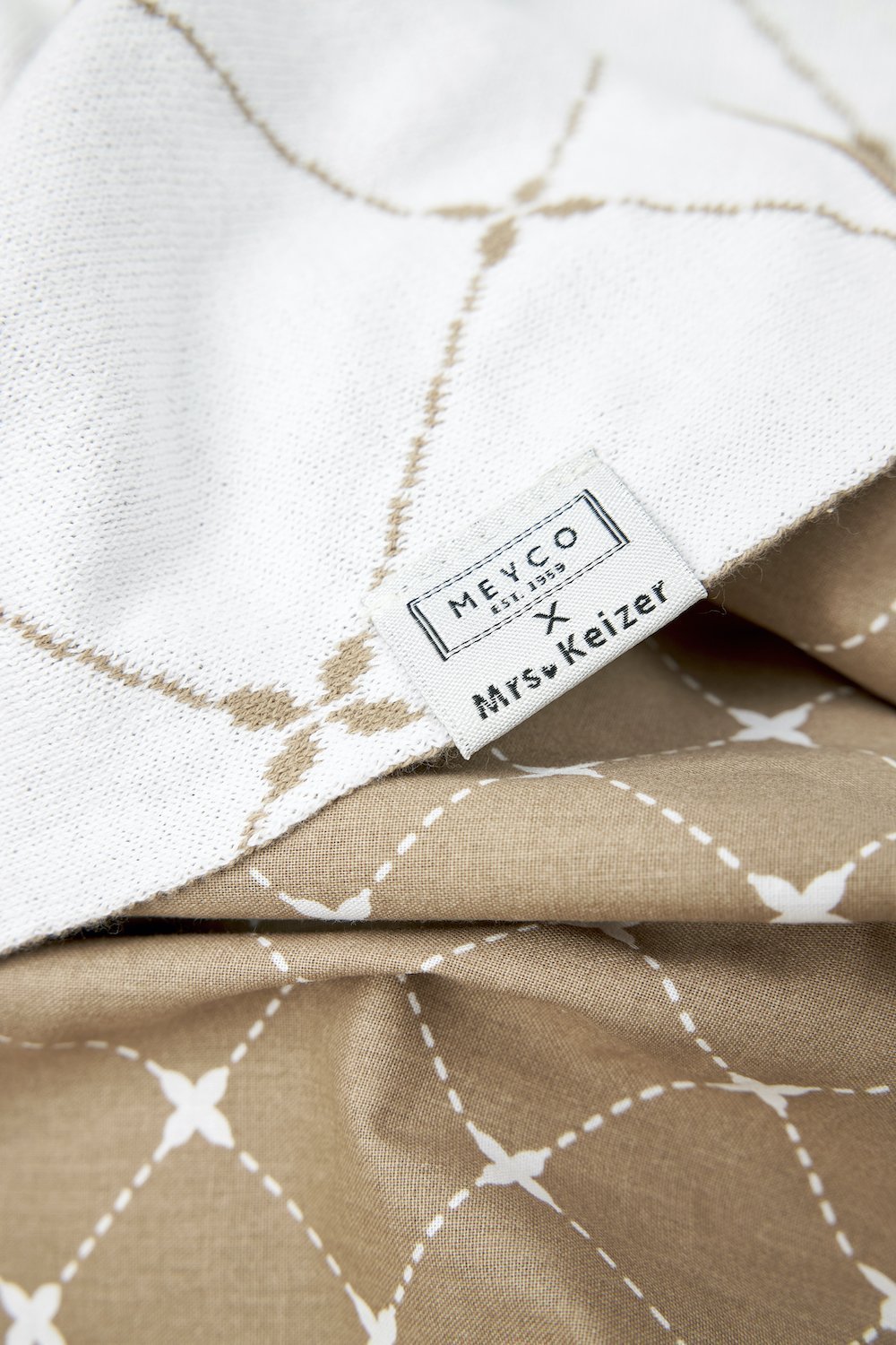 Meyco X Mrs. Keizer Cot Blanket Louis - Taupe - 100x150cm