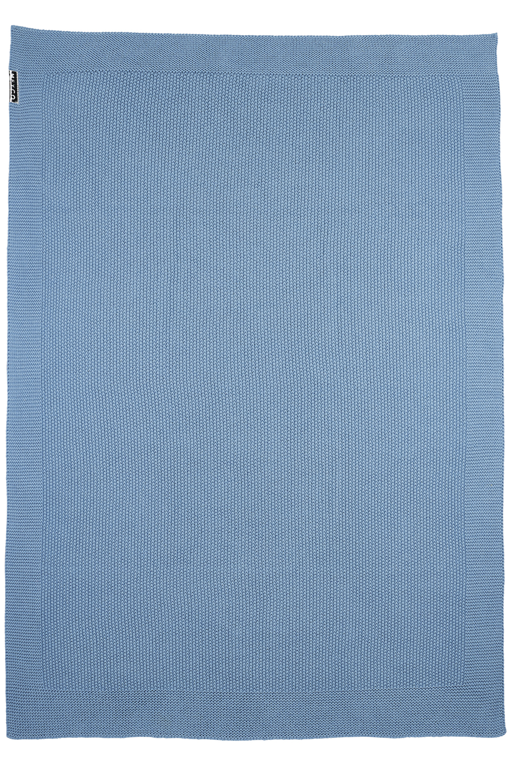 Ledikant deken biologisch Mini Relief - denim - 100x150cm