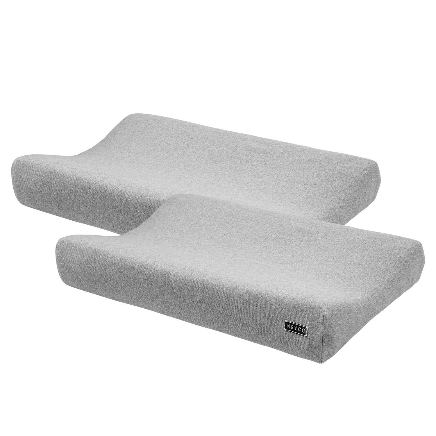 Aankleedkussenhoes 2-pack Knit Basic - grey melange - 50x70cm