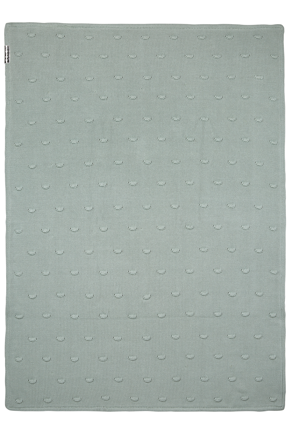 Babydecke Knots velvet - stone green - 75x100cm