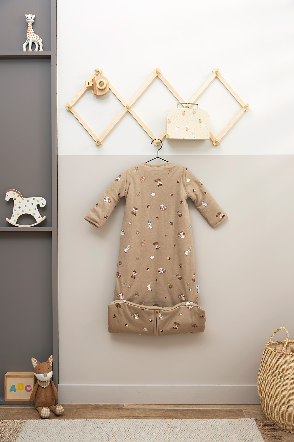 Baby slaapzak 4 seizoenen Forest Animals - sand - 3.0 TOG