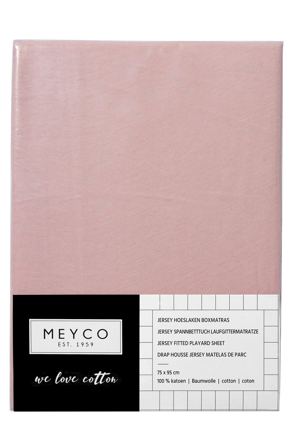 Jersey Hoeslaken Boxmatras - Oudroze - 75x95cm