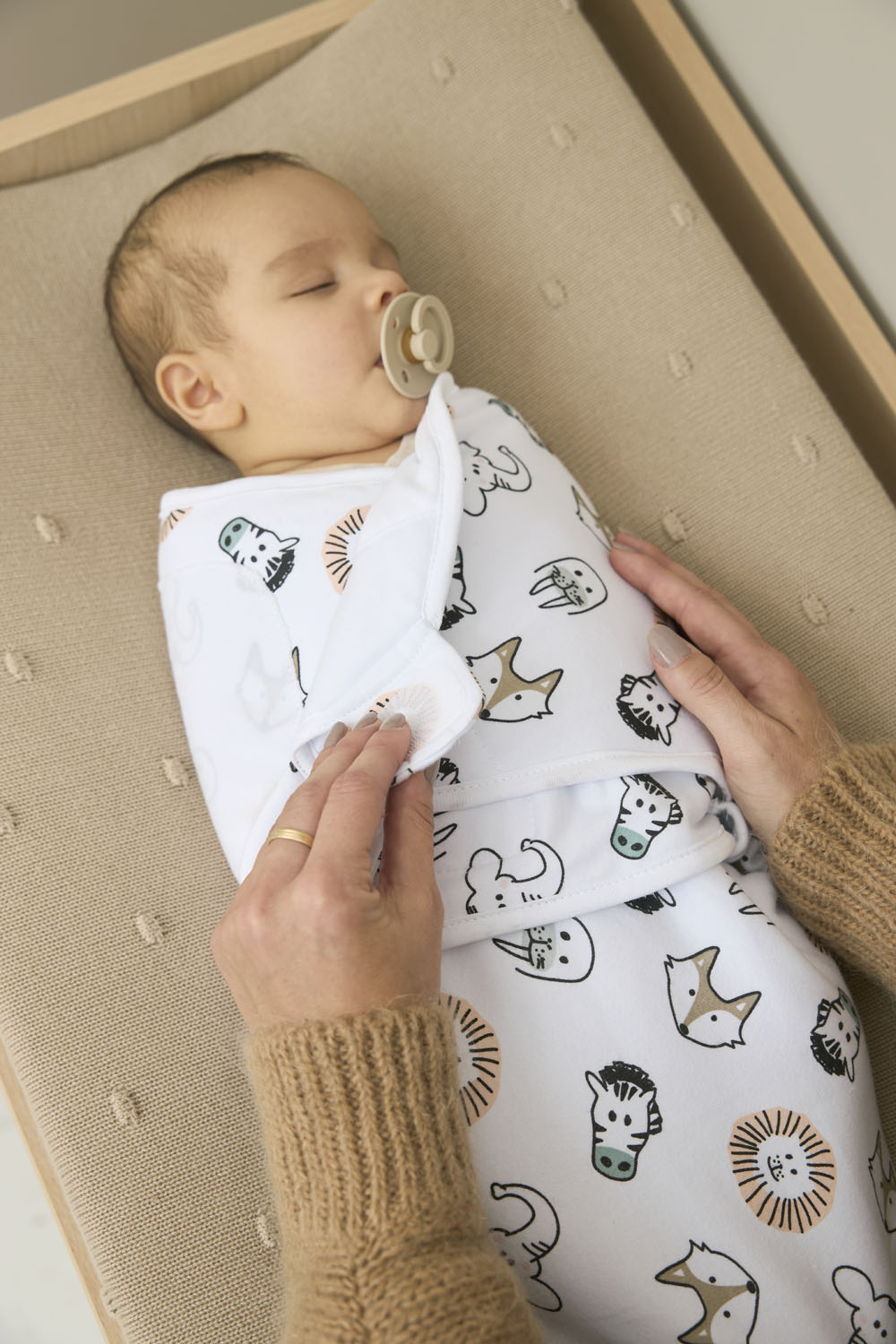 SwaddleMeyco inbakerdoek gevoerd Animal - multicolour - 0-3 maanden - 2.0 TOG