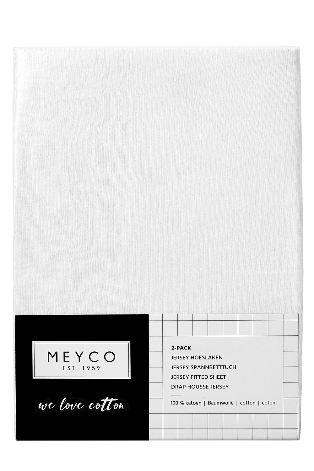 Hoeslaken co-sleeper 2-pack Uni - white - 50x90cm