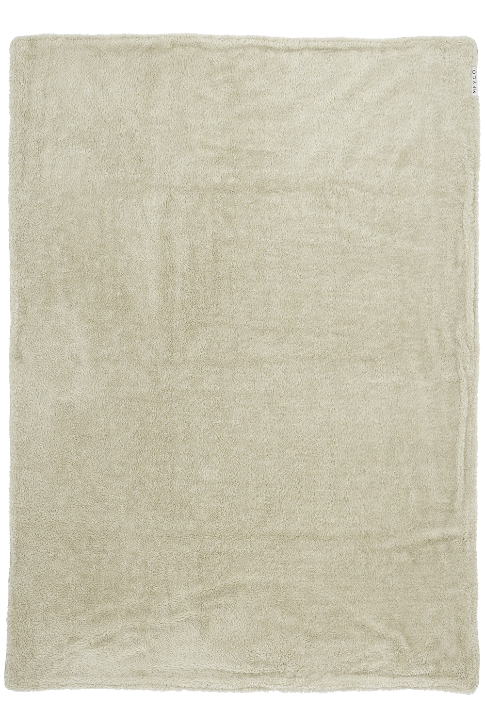 Crib bed blanket Knit Basic teddy - sand melange - 75x100cm - 2.0 TOG
