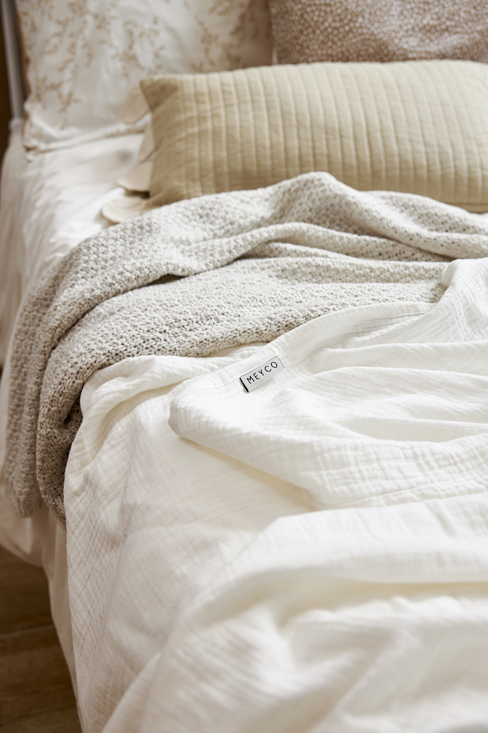Beach towel pre-washed muslin Uni - offwhite - 140x200cm