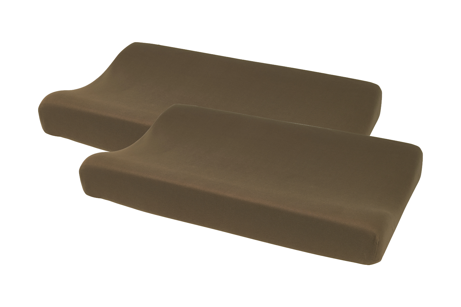 Aankleedkussenhoes 2-pack Uni - chocolate - 50x70cm