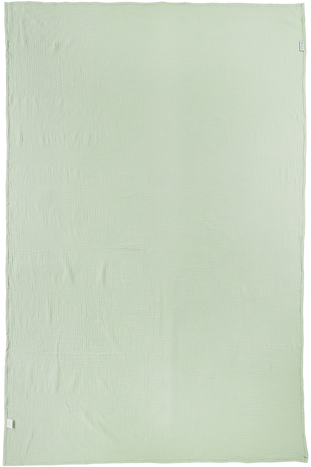 Decke pre-washed musselin Uni - soft green - 140x200cm