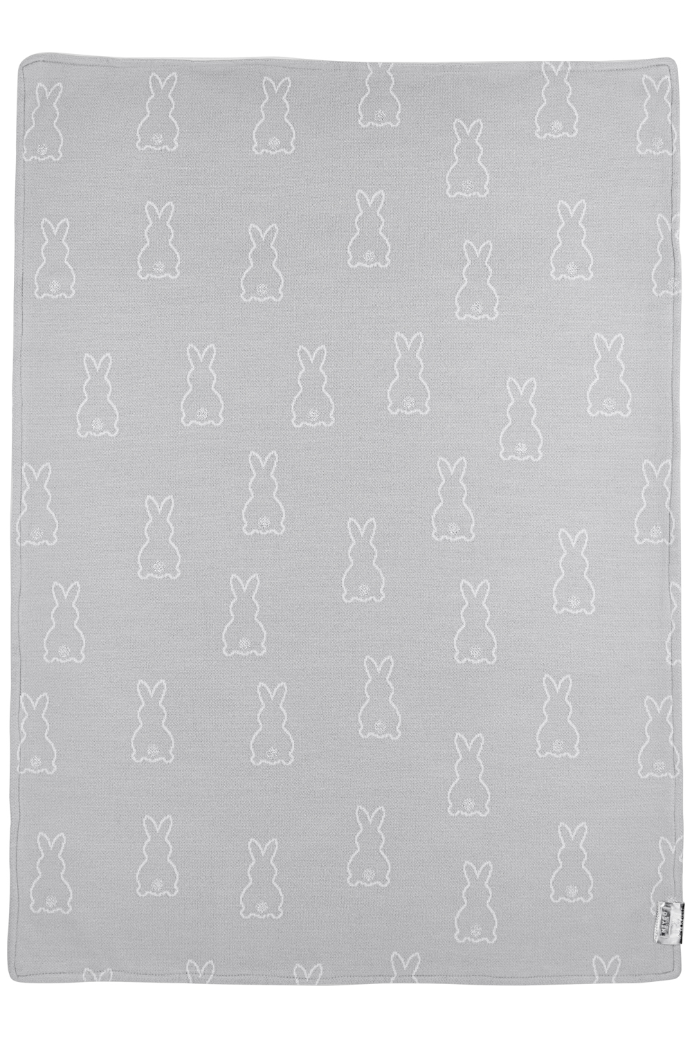 Wiegdeken Rabbit velvet - silver - 75x100cm
