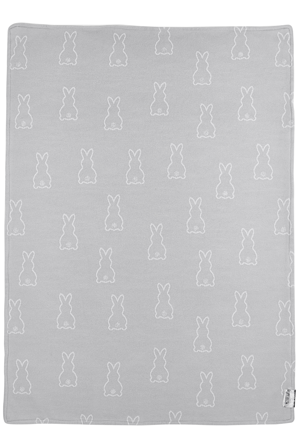 Ledikant deken Rabbit velvet - silver - 100x150cm