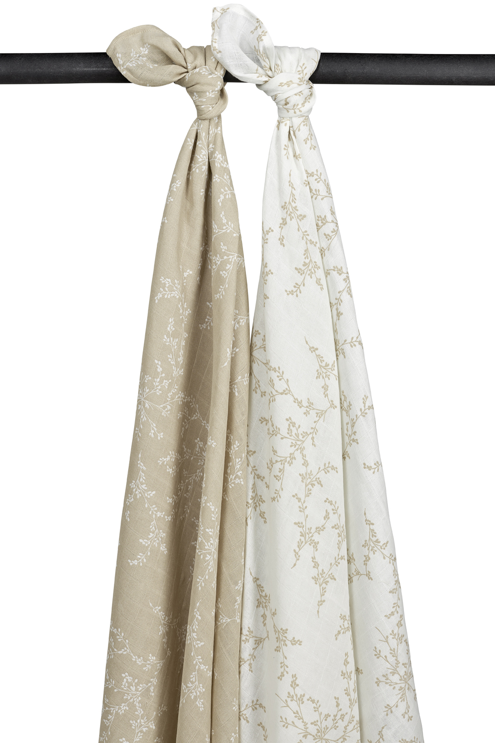 Swaddle 2-pack muslin Branches - sand - 120x120cm