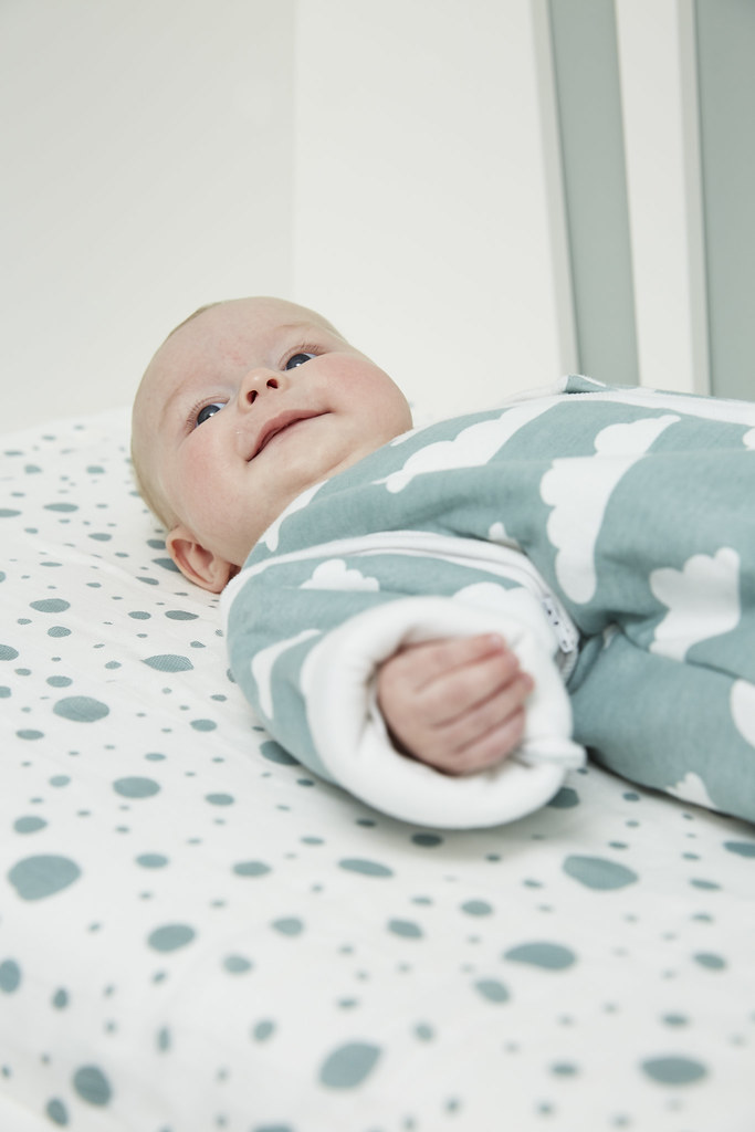 Swaddle 3-pack muslin Clouds/Dots/Feathers - stone green - 120x120cm