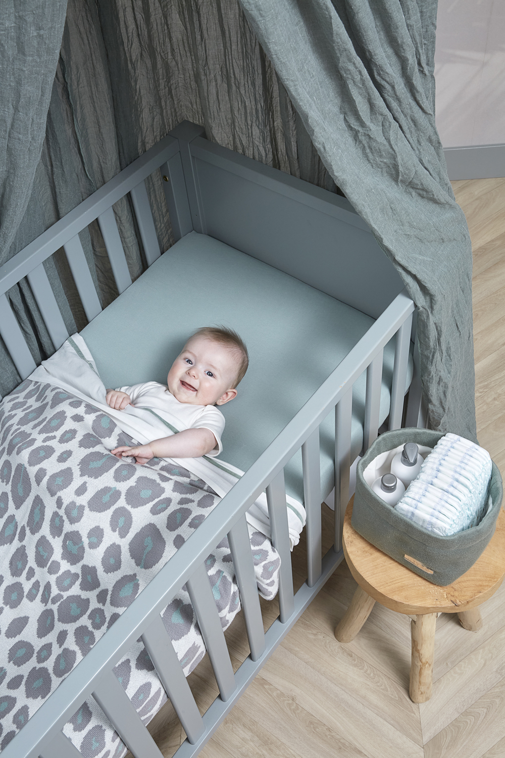 Jersey Hoeslaken - Stone Green - 40x80/90cm