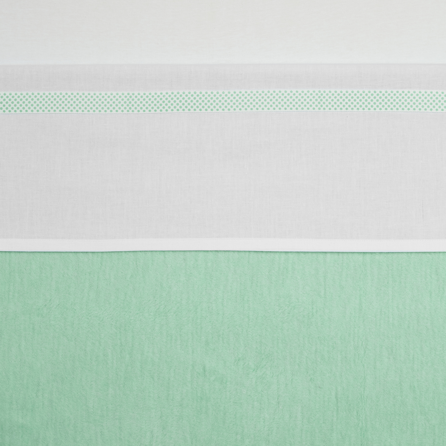 Cot Bed Sheet Piping Dot - New Mint/White - 100X150cm