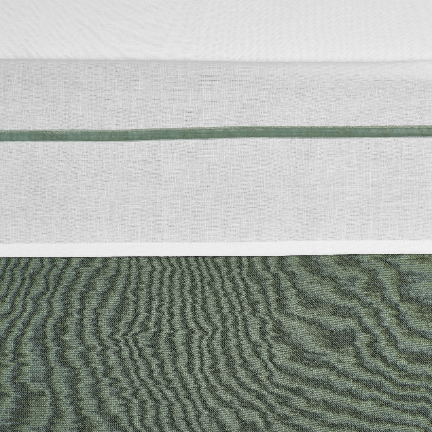 Crib sheet Piping velvet - forest green - 75X100cm