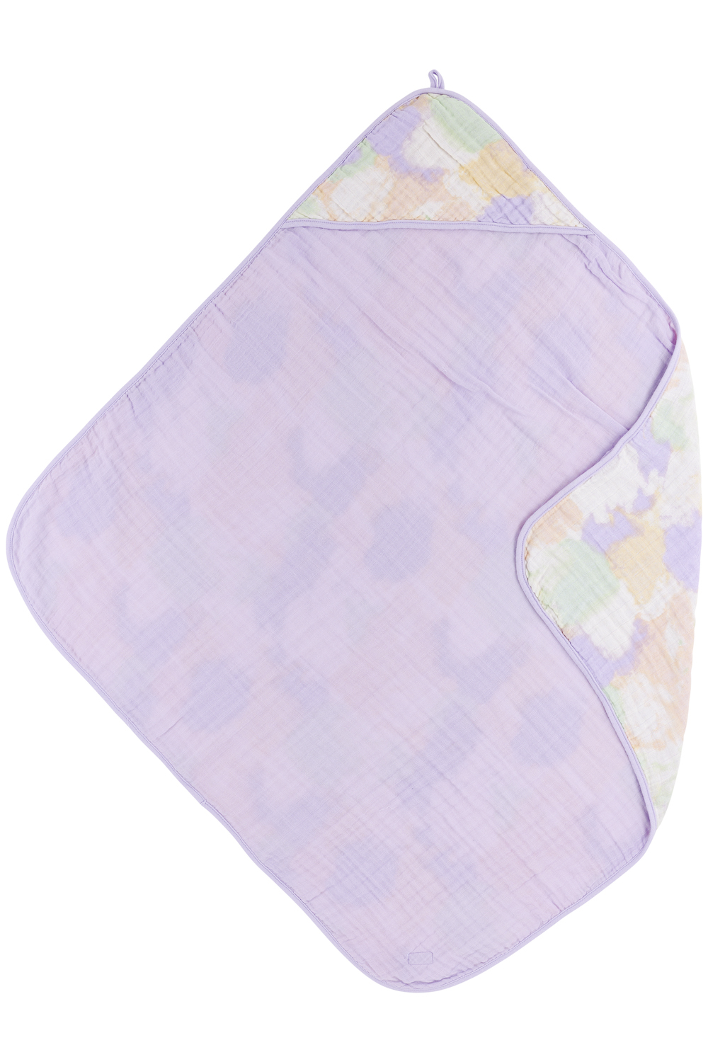 Badcape pre-washed hydrofiel Tie-Dye - soft lilac - 80x80cm
