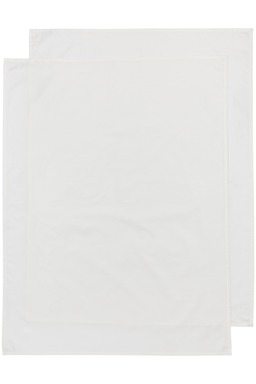 Crib sheet 2-pack Uni - offwhite - 75X100cm