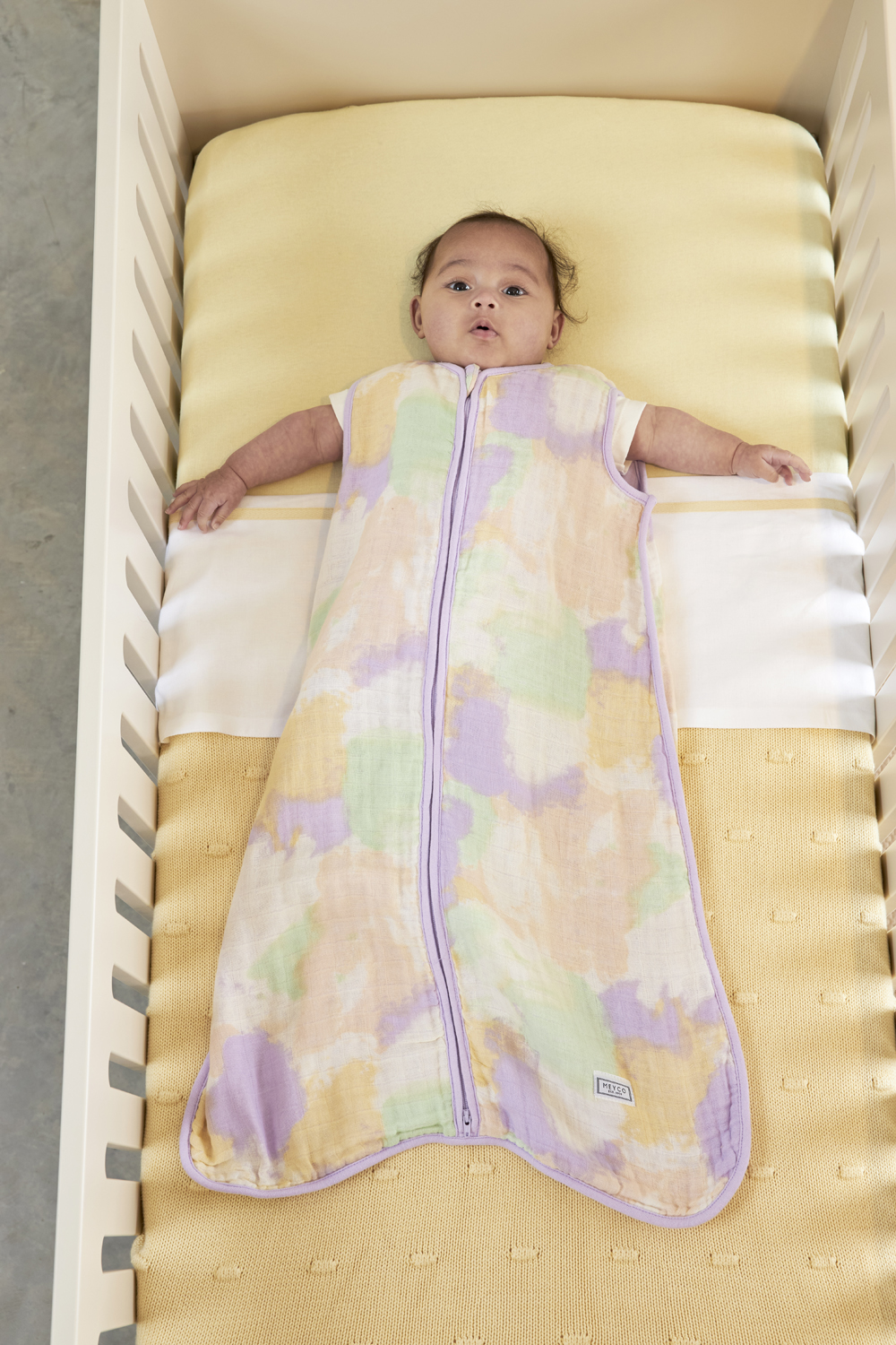 Muslin Baby Sleeping Bag Tie-dye - Soft Lilac - 70cm