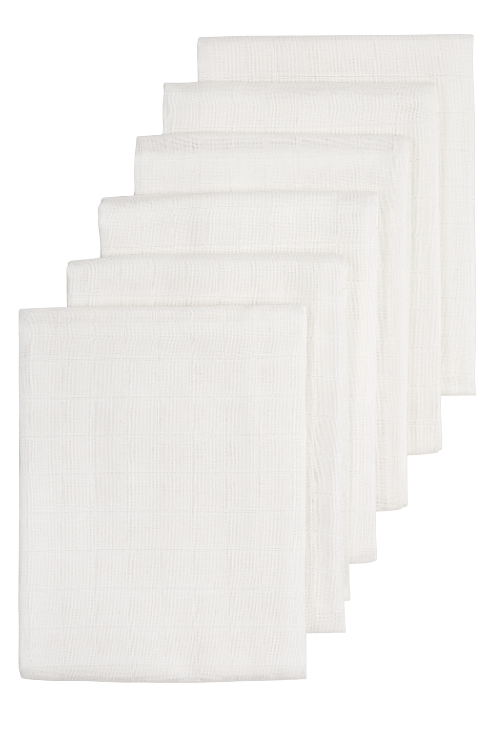 Musselin Mullwindeln 6er pack Uni - white - 60x60cm