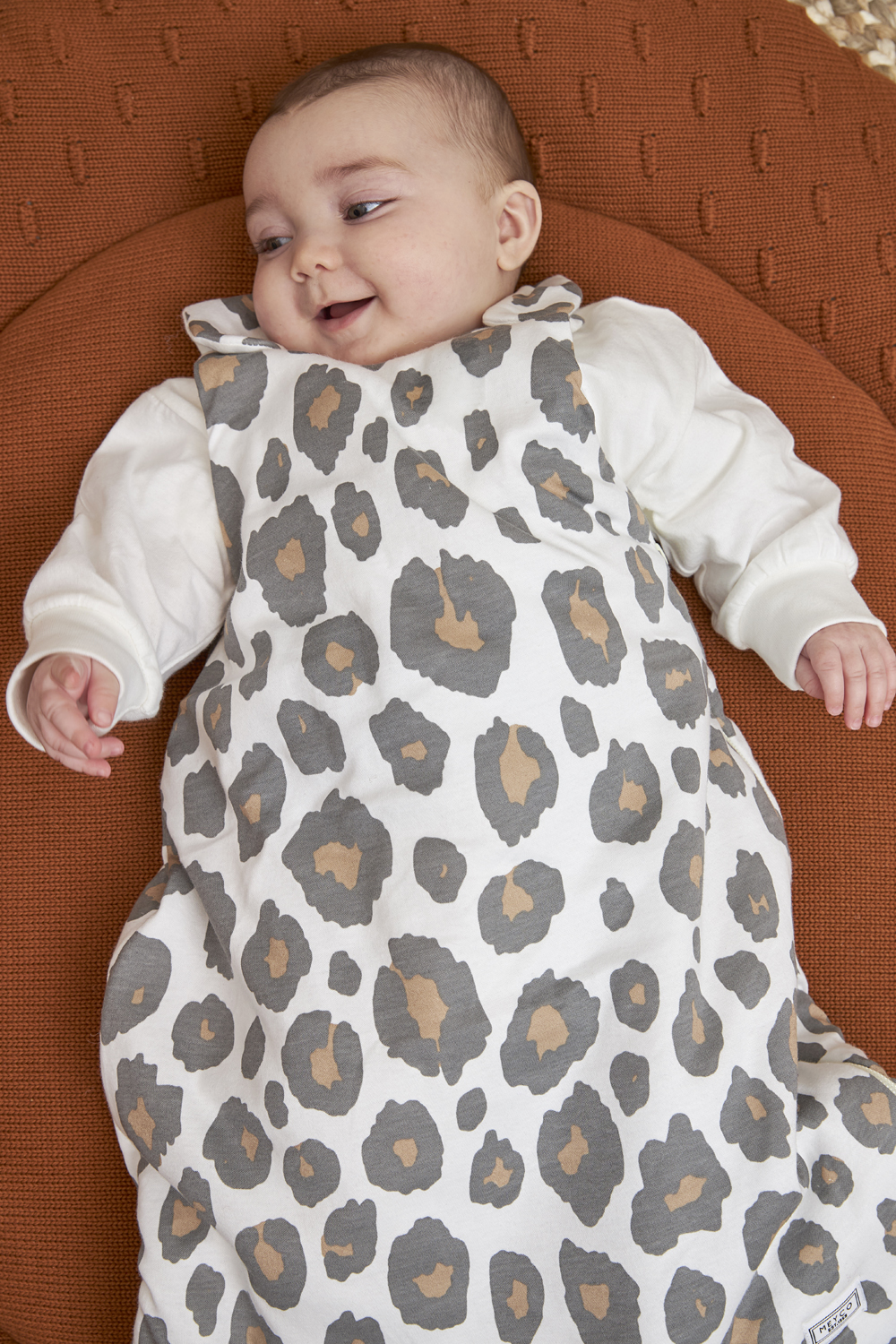Boxkleed rond Knots - camel - ‚åÄ95cm