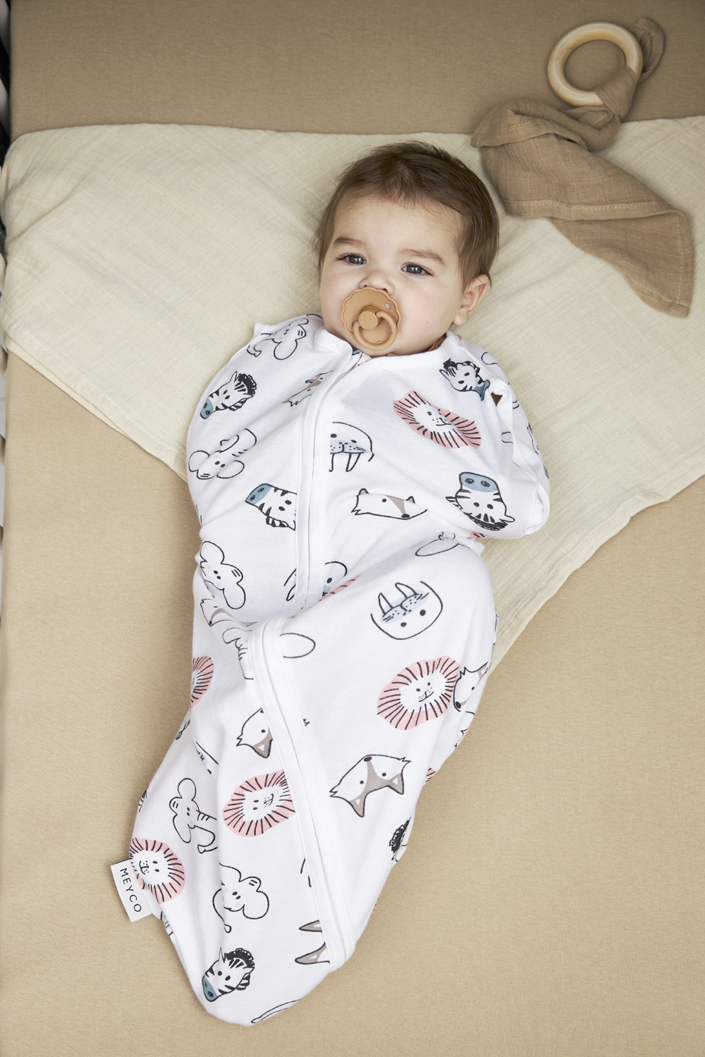 Cocoon Swaddle Bag Animal - multicolour - 70cm