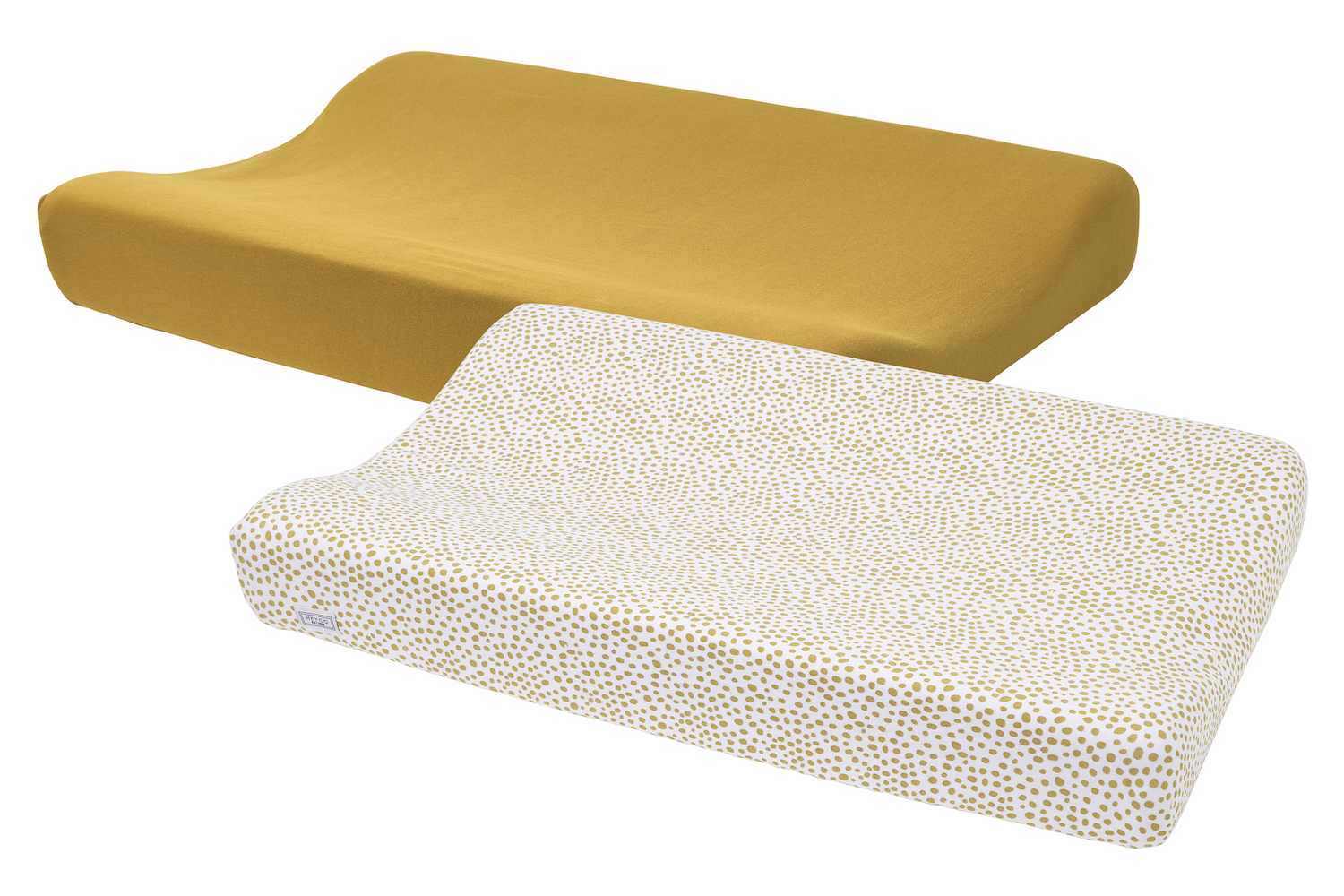 Changing Pad Cover Basic Jersey/Cheetah 2-pack - Honey Gold - 50x70cm