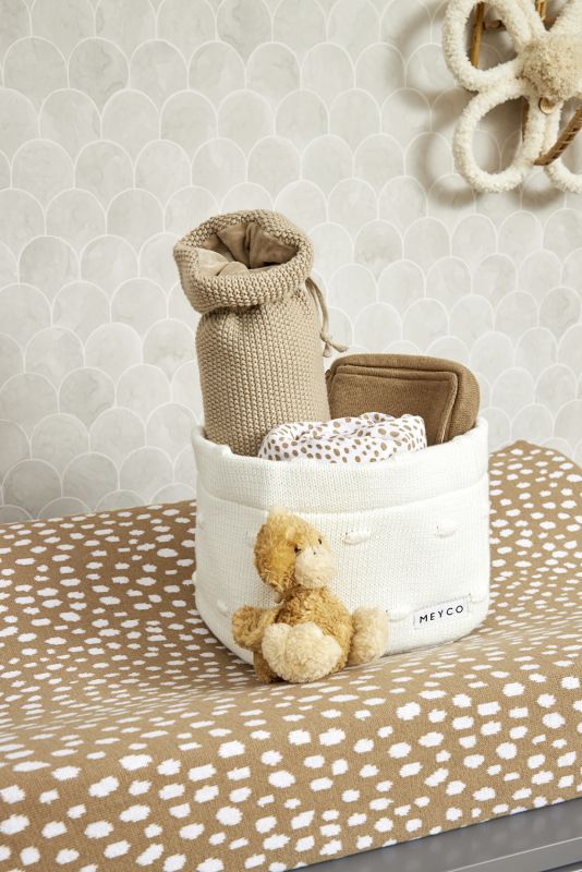 Changing mat cover + hot water bottle cover Cheetah - taupe - 50x70cm