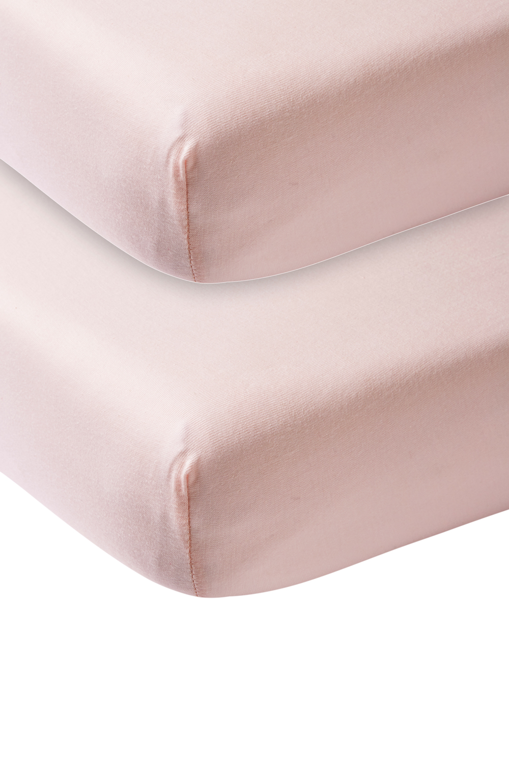 Spannbettlaken Kinderbett 2er pack Uni - light pink - 60x120cm