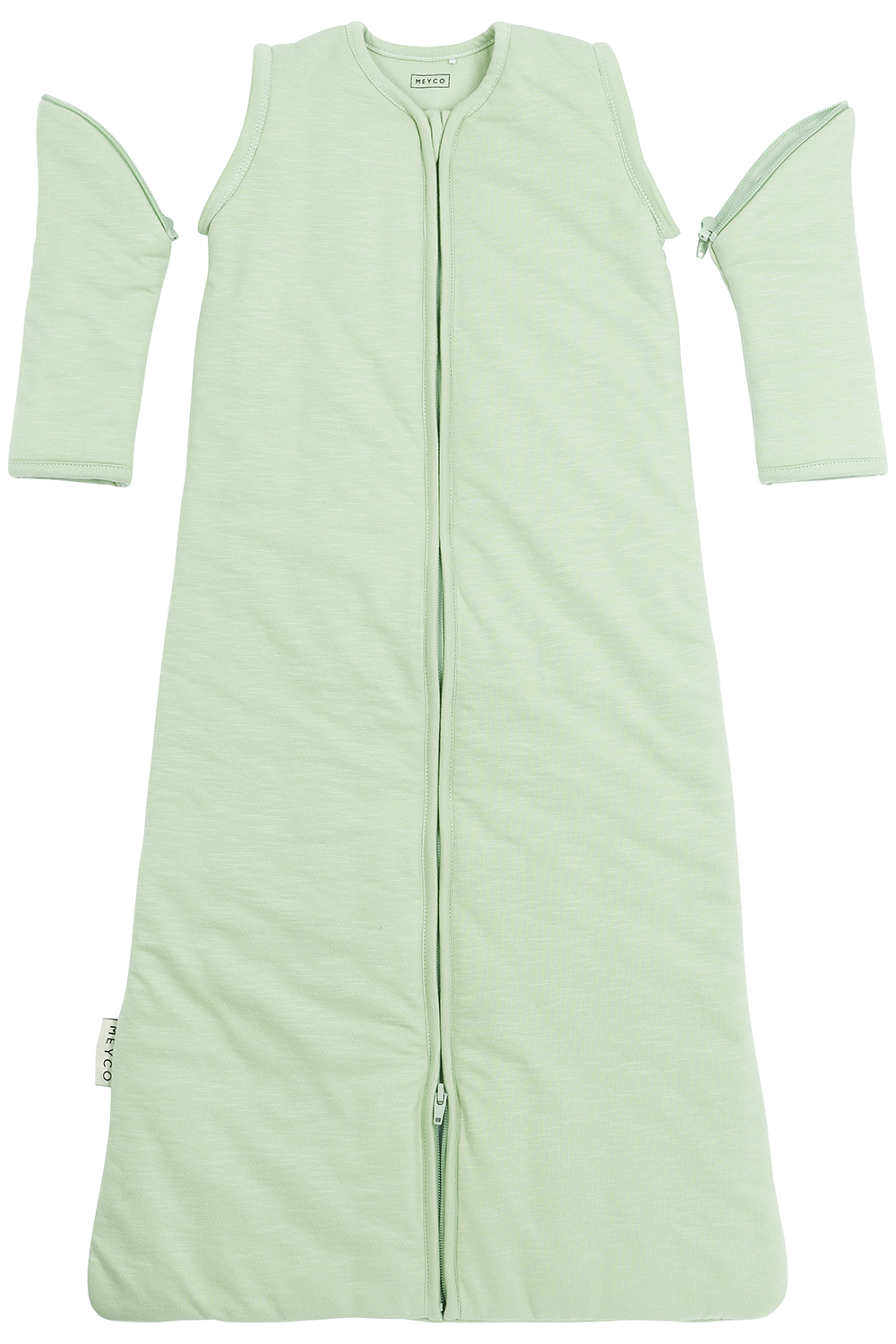Babyschlafsack mit abnehmbaren Ärmeln Slub - soft green - 90cm