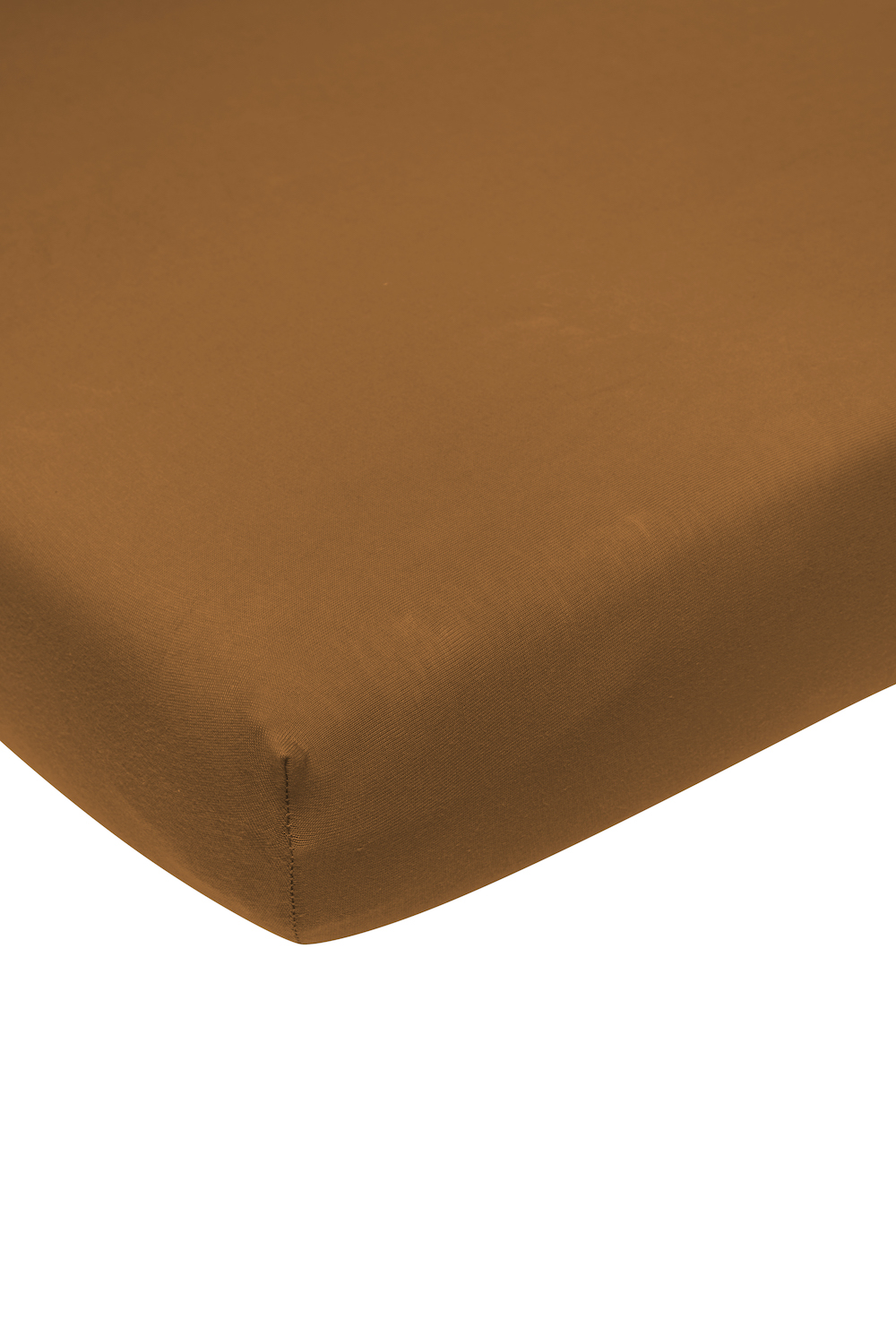 Fitted sheet 1-Pers. Uni - camel - 80x210/220cm