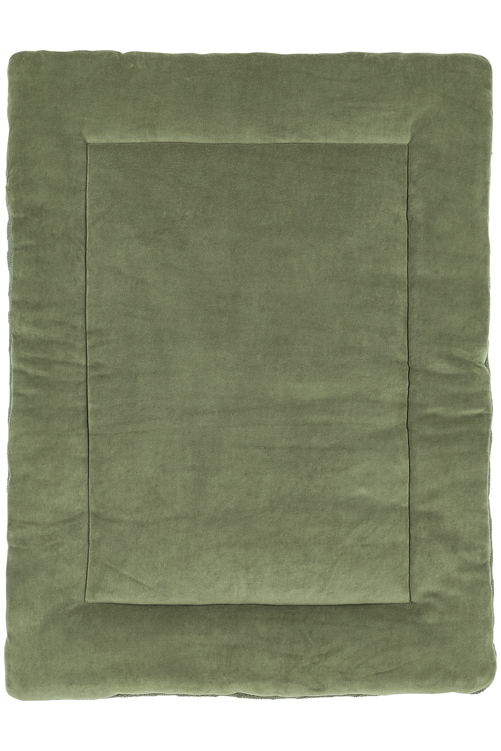 Boxkleed biologisch Diamond - forest green - 77x97cm