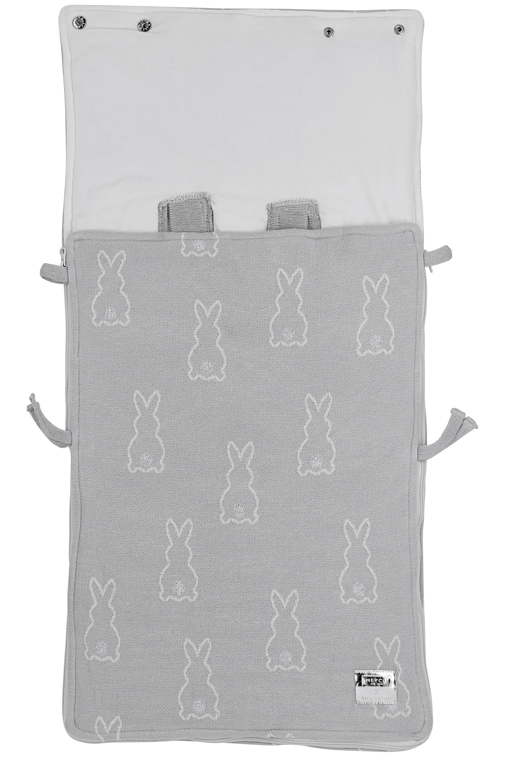Voetenzak Rabbit - silver - 40x82cm