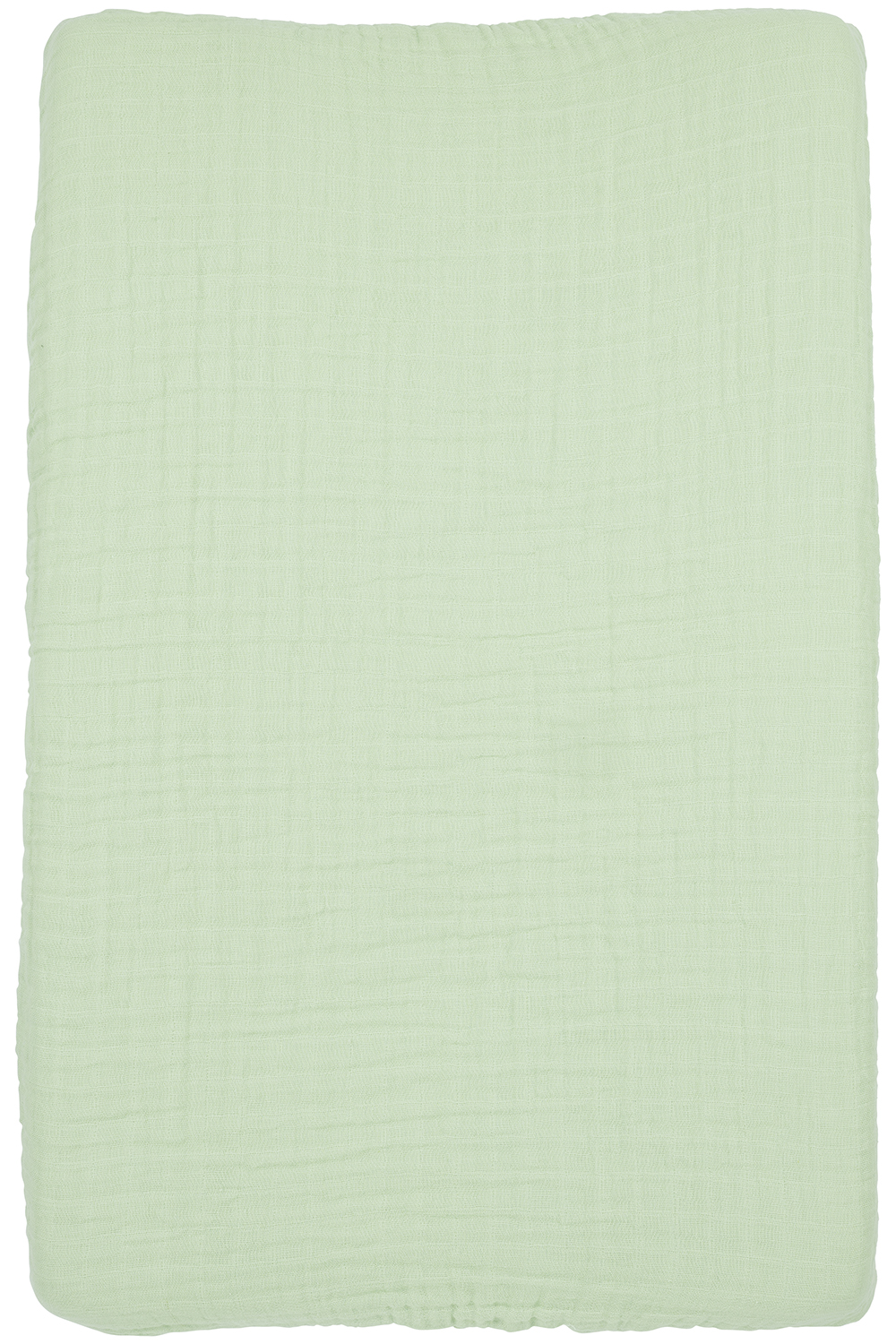 Changing mat cover pre-washed muslin Uni - soft green - 50x70cm