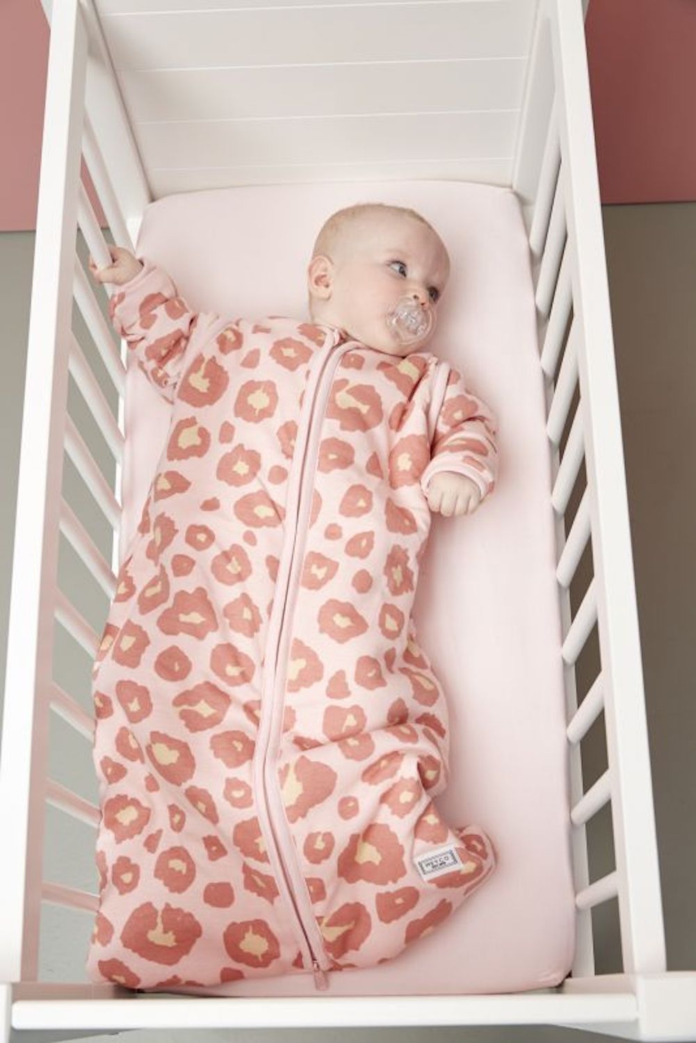 Fitted sheet playpen mattress Uni - light pink - 75x95cm