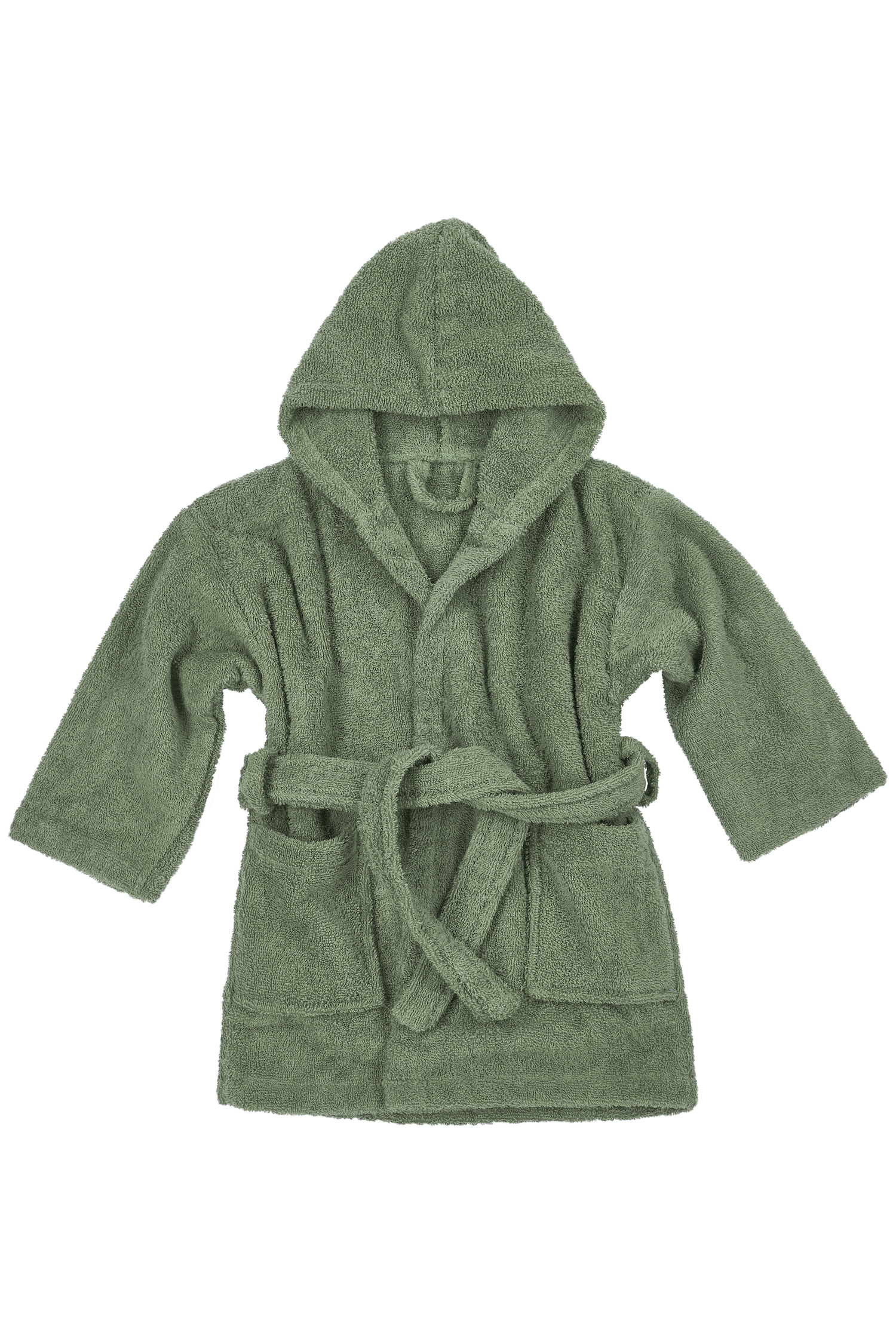 Bathrobe terry Uni - forest green - 86/92