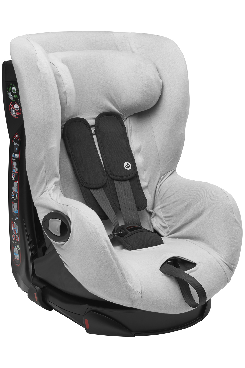 Autostoelhoes Uni - light grey - Groep 1+ incl. hoofdsteun